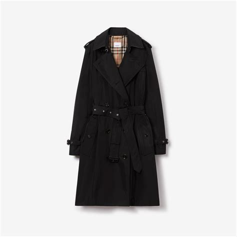 used burberry kensdington black trench women|burberry coat resale.